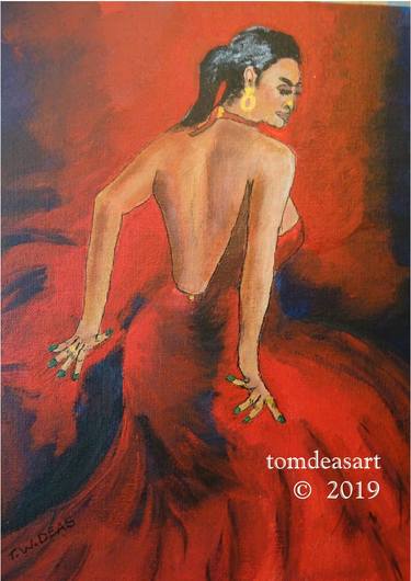 Original Figurative Women Paintings by Tom Deas