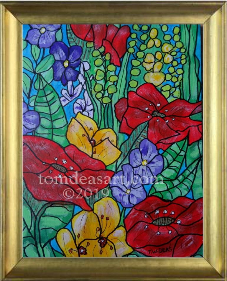 Original Fine Art Floral Painting by Tom Deas