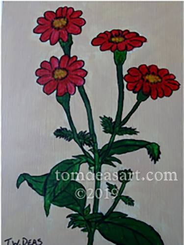 Original Fine Art Floral Paintings by Tom Deas