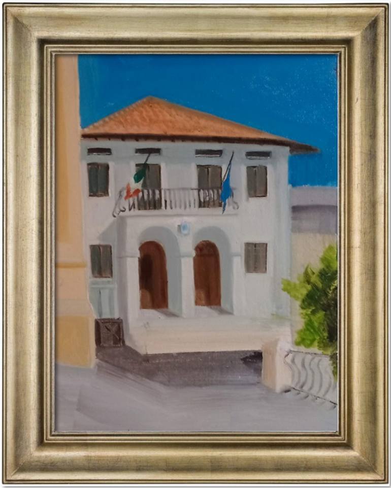 Original Impressionism Architecture Painting by Adriano Battisti