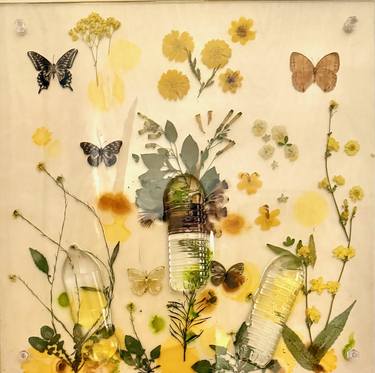 Original Abstract Nature Mixed Media by Eran Barnea