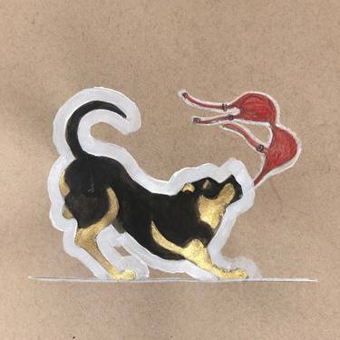 Print of Figurative Dogs Drawings by Eran Barnea