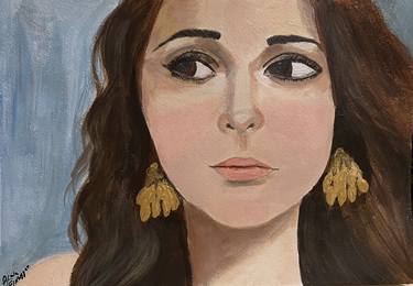 Original Expressionism Portrait Paintings by Hala Elnaggar