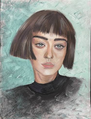 Original Fine Art Portrait Drawings by Hala Elnaggar