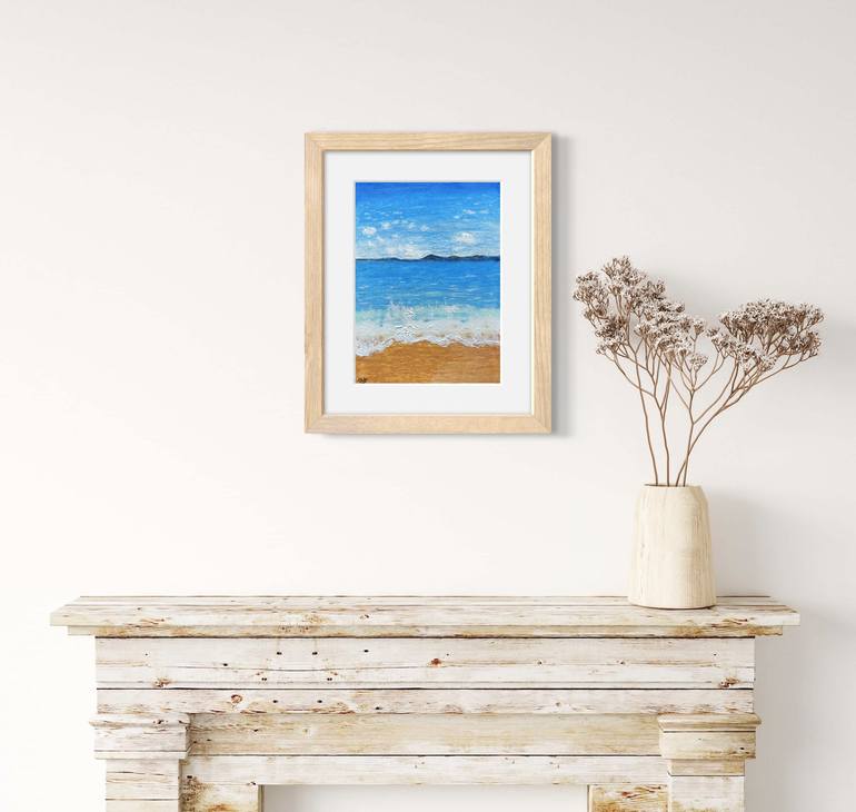 Original Impressionism Beach Drawing by Hala Elnaggar