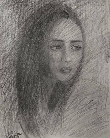 Original Abstract Expressionism People Drawing by Hala Elnaggar