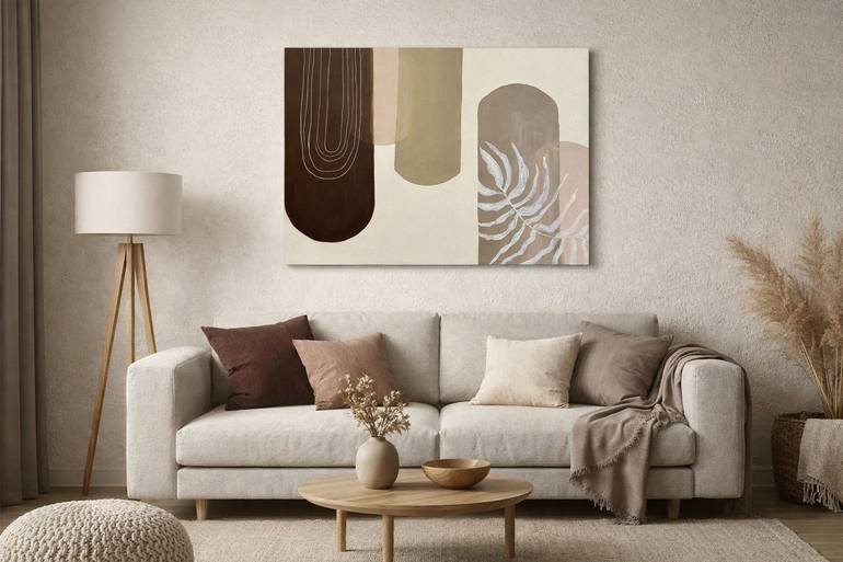Original Geometric Abstract Painting by Hala Elnaggar