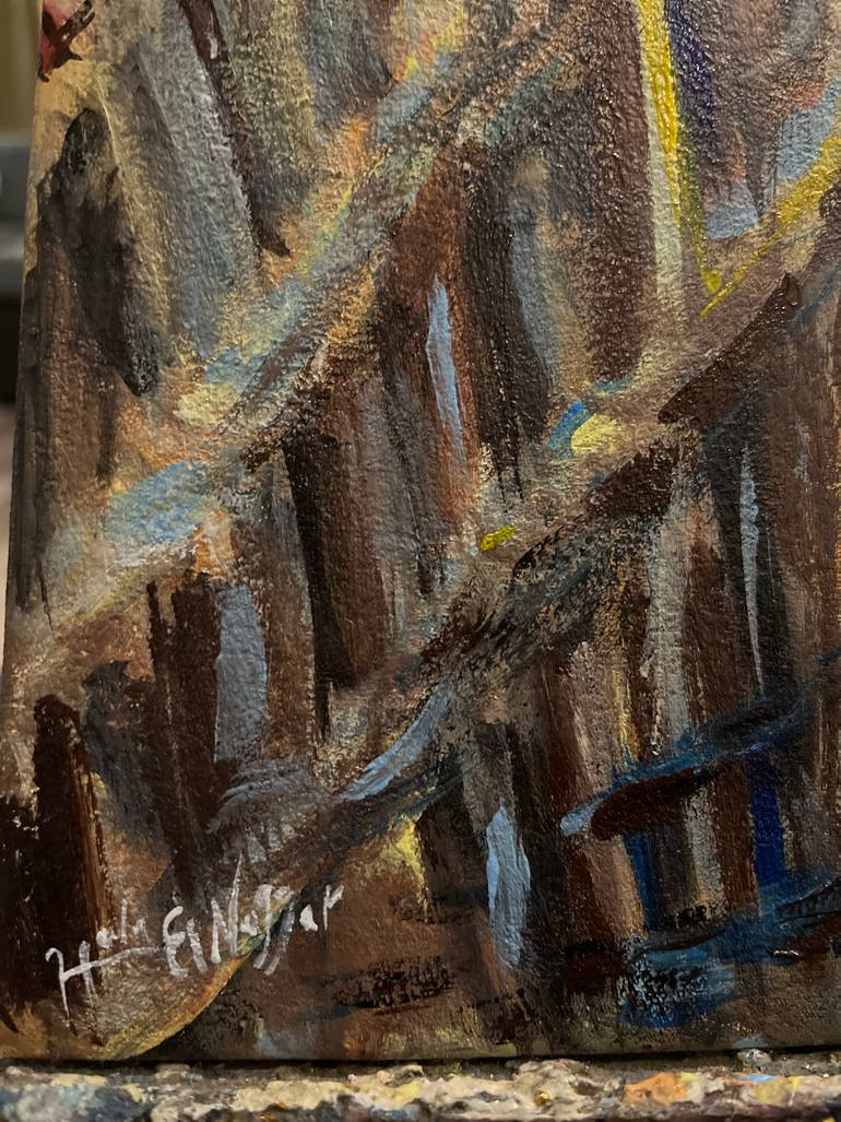Original Abstract Cities Painting by Hala Elnaggar