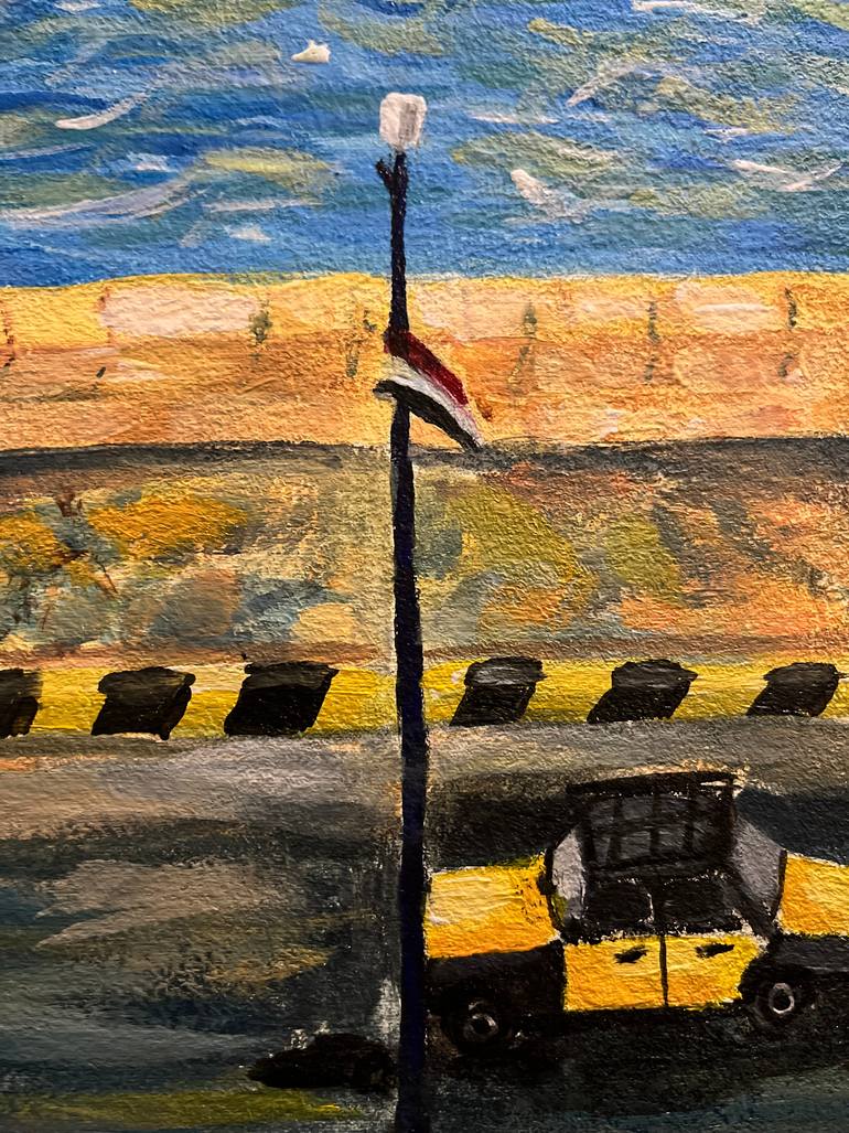 Original Abstract Cities Painting by Hala Elnaggar