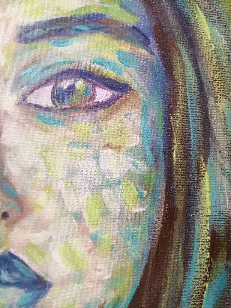 Original Expressionism People Painting by Hala Elnaggar