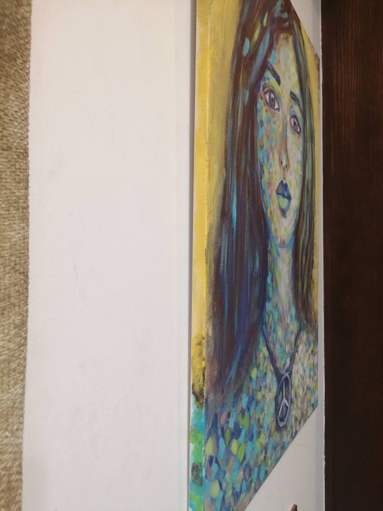 Original Expressionism People Painting by Hala Elnaggar