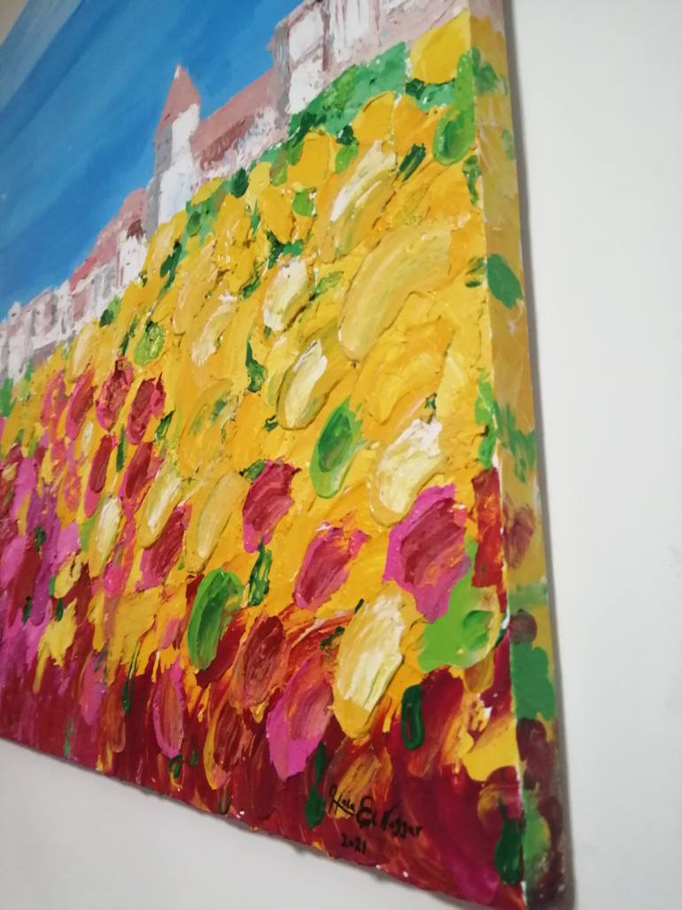 Original Abstract Landscape Painting by Hala Elnaggar