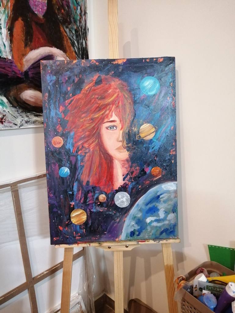 Original Portrait Painting by Hala Elnaggar