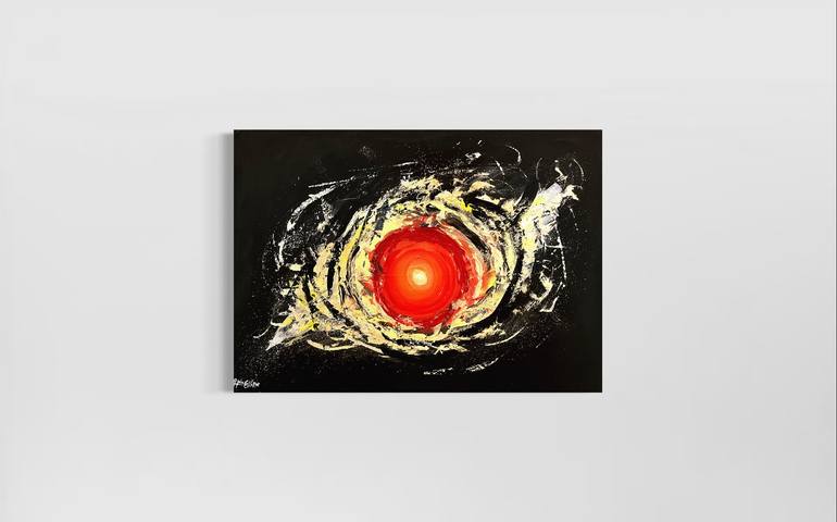 Original Abstract Outer Space Painting by Hala Elnaggar