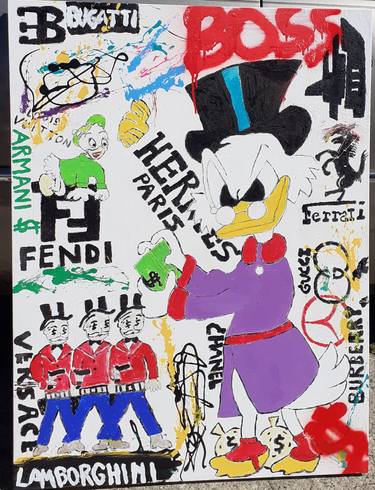 Scrooge Mcduck x Mr Monopoly Street art Pop thumb