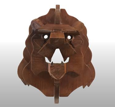 Wooden Lion Wall Light thumb