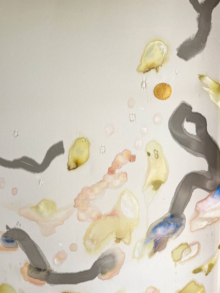 Original Abstract Expressionism Abstract Mixed Media by Courtney Griffin