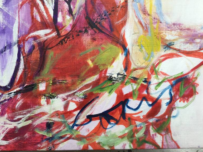Original Abstract Expressionism Love Painting by Jan Goris