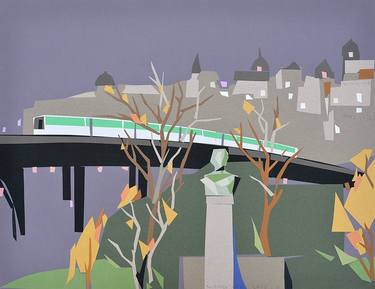 Original Fine Art Cities Collage by WONG WA