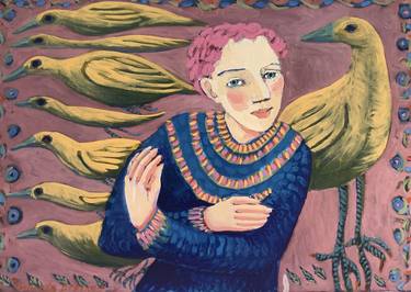 Original Figurative Women Painting by Lucinda Denning