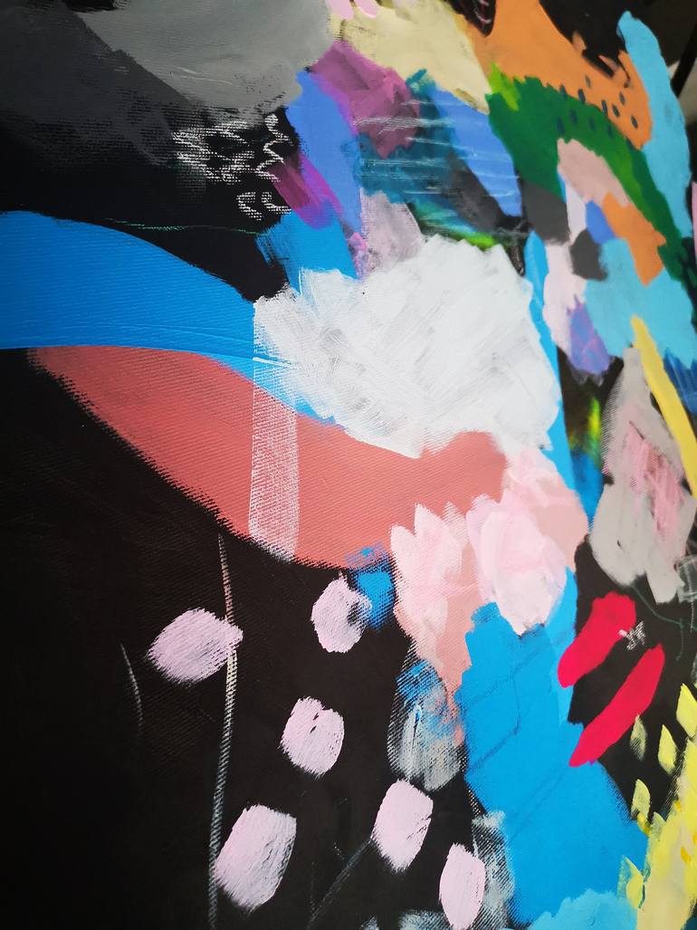 Original Art Deco Abstract Painting by Beata  Woroniecka