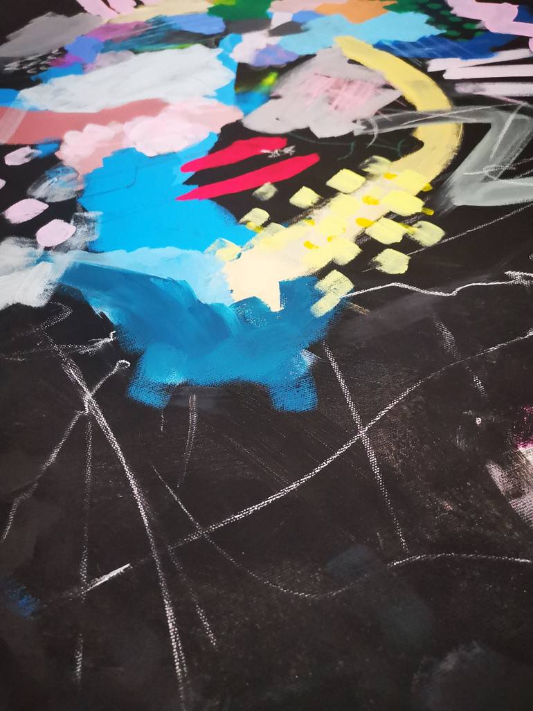 Original Art Deco Abstract Painting by Beata  Woroniecka