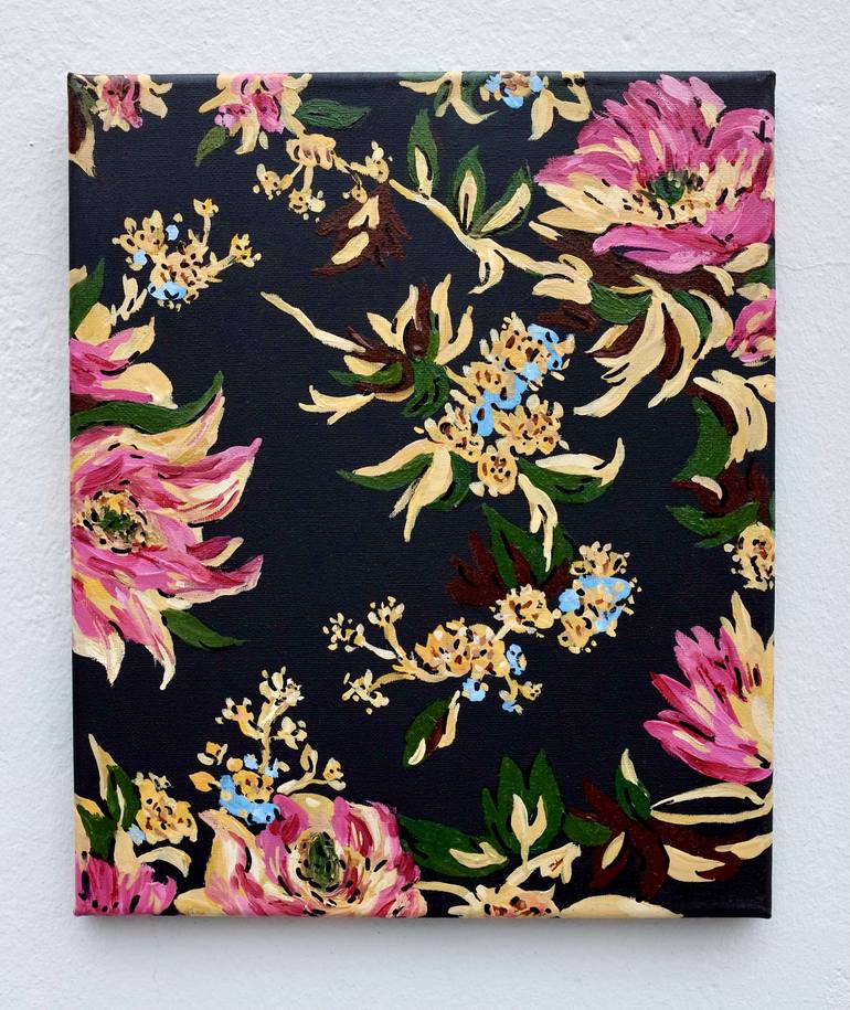 Original Floral Painting by Anett Deli