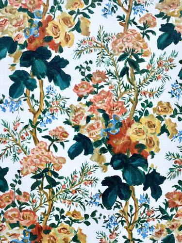 Original Fine Art Floral Paintings by Anett Deli