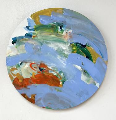 Blooming coral Algae1, 2022, 34 diameter, Acrylic on wood, 2022 thumb