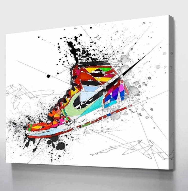 NEW*100%Real Nike Shoes Wall Art Abstract Canvas Painting Painting by Manas  Milan