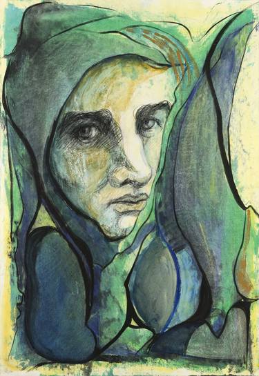 Print of Expressionism Portrait Drawings by Soco Vara De Rey