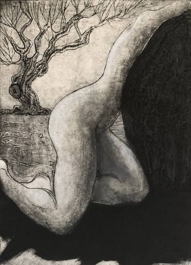 Original Expressionism Nude Printmaking by Soco Vara De Rey