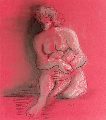 Original Portraiture Nude Drawings by Soco Vara De Rey