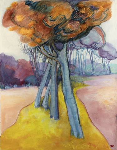 Original Expressionism Tree Paintings by Soco Vara De Rey