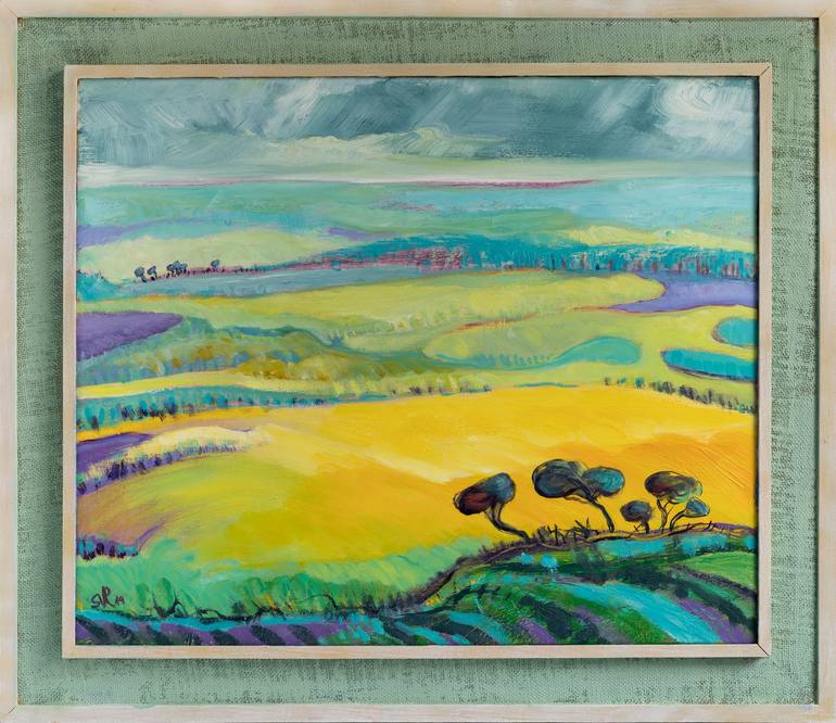 Original Expressionism Landscape Painting by Soco Vara De Rey