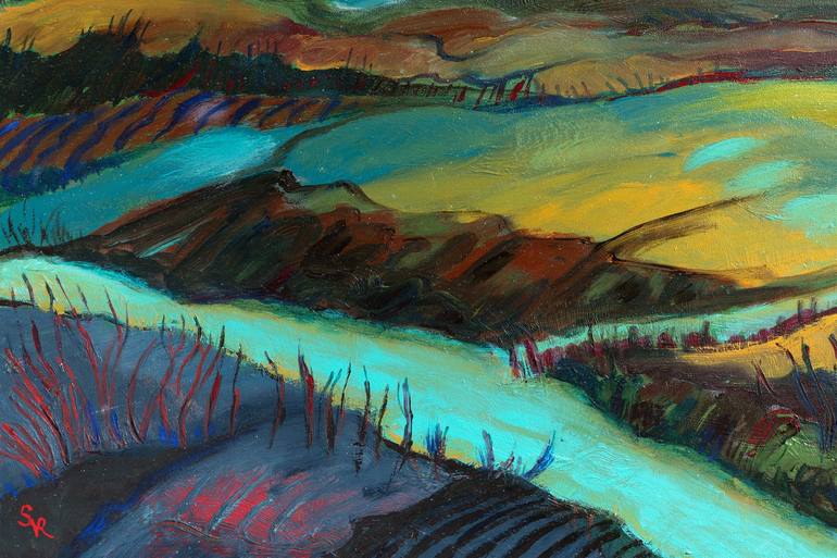 Original Expressionism Landscape Painting by Soco Vara De Rey