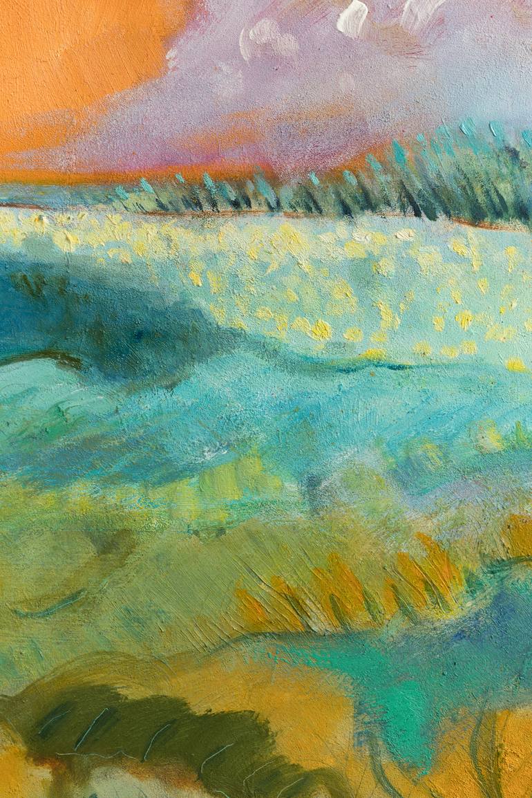 Original Abstract Landscape Painting by Soco Vara De Rey