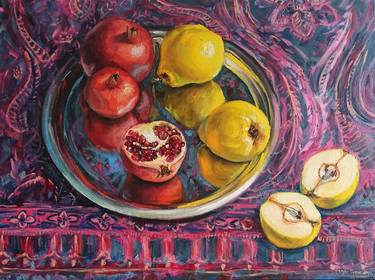 Quince and pomegranate oil painting thumb