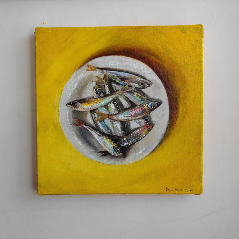 Original Fish Painting by Leyla Demir