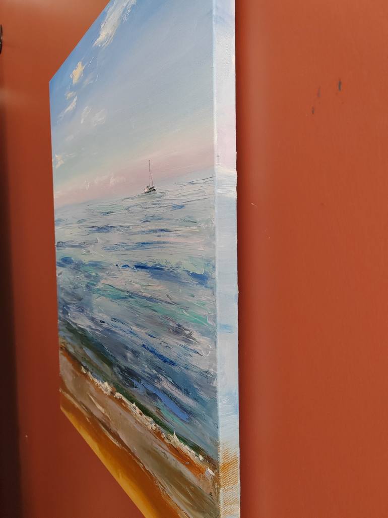 Original Contemporary Seascape Painting by Leyla Demir
