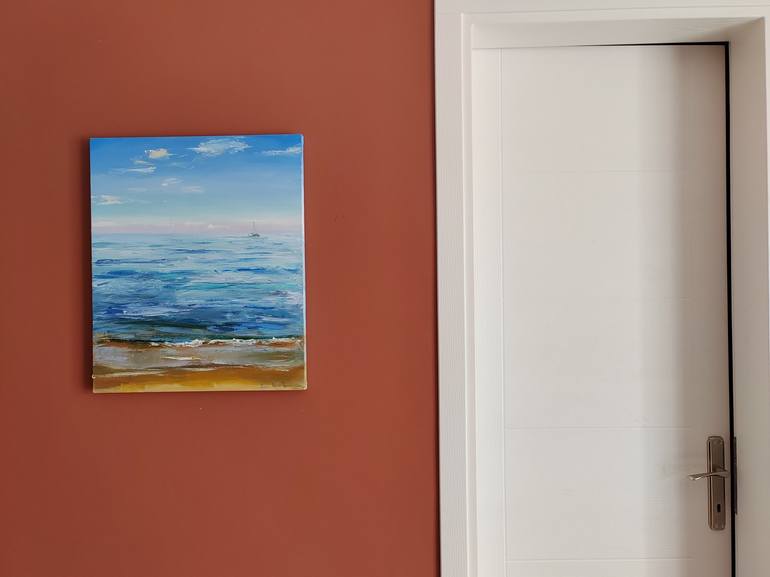 Original Contemporary Seascape Painting by Leyla Demir