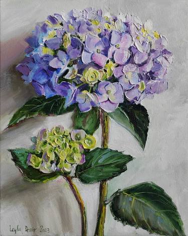 Purple hydrangeas still life thumb