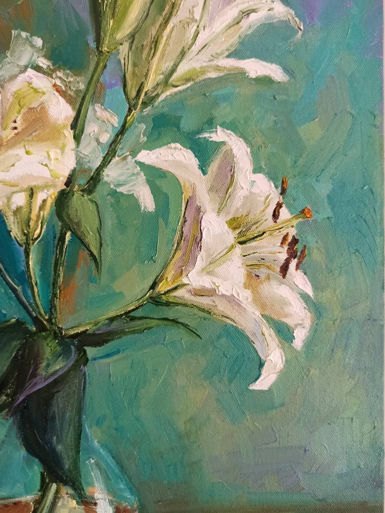 Original Impressionism Still Life Painting by Leyla Demir