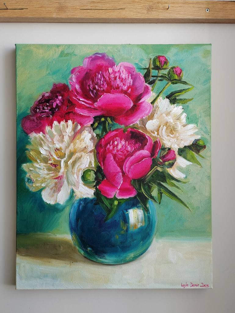 Original Modern Still Life Painting by Leyla Demir