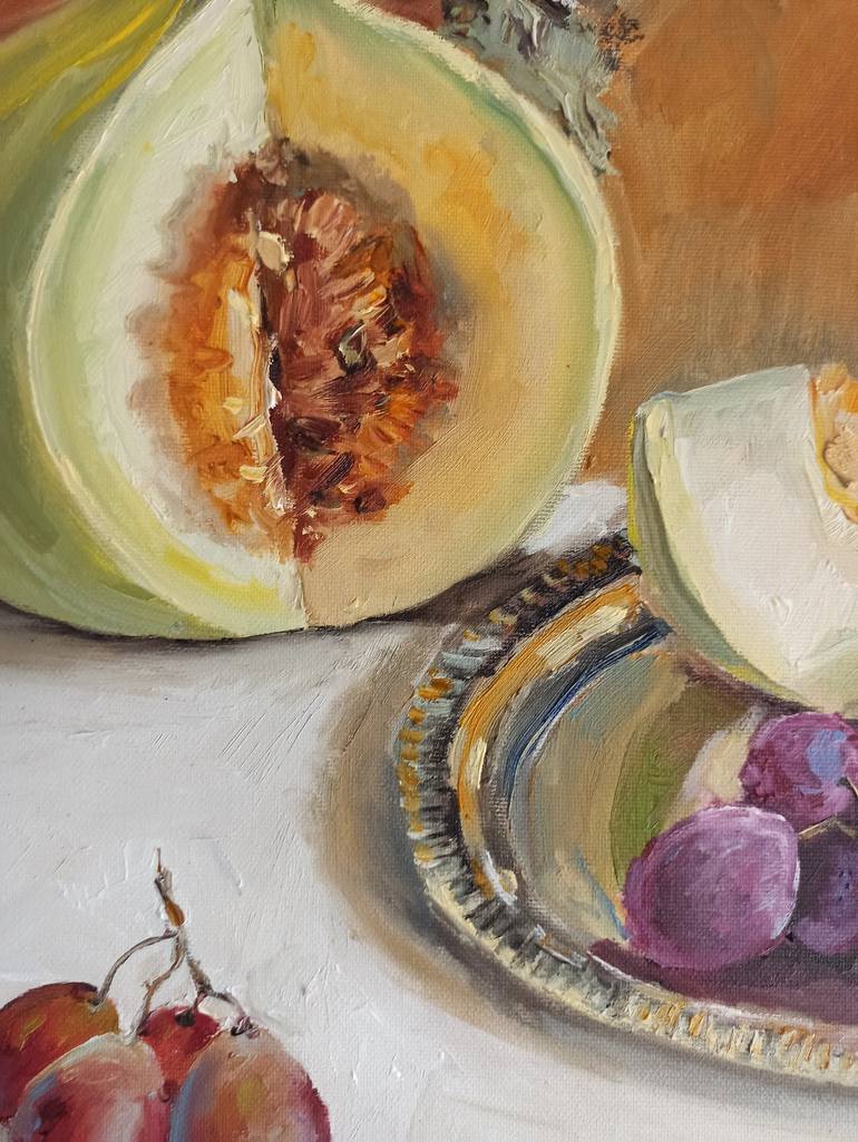 Original Impressionism Still Life Painting by Leyla Demir