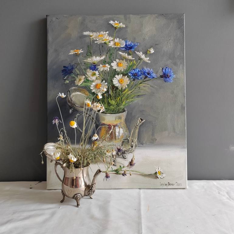 Original Modern Still Life Painting by Leyla Demir