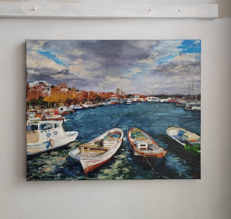 Original Seascape Painting by Leyla Demir