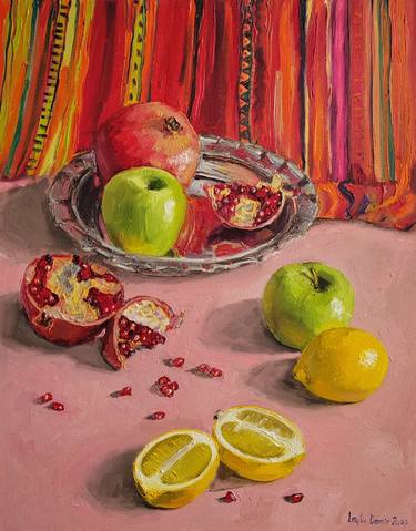 Original Impressionism Still Life Paintings by Leyla Demir