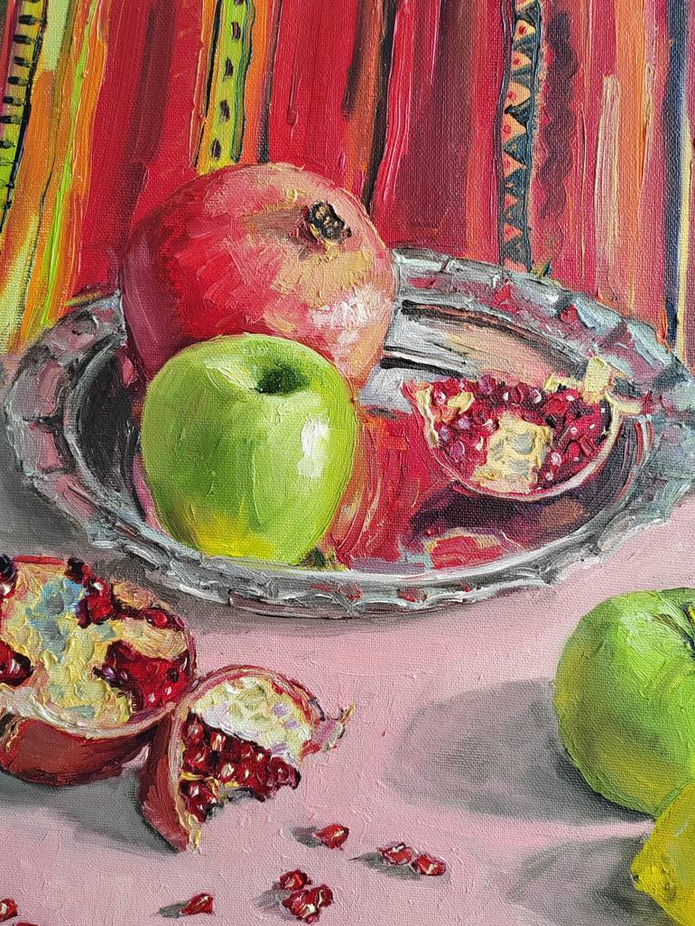 Original Impressionism Still Life Painting by Leyla Demir