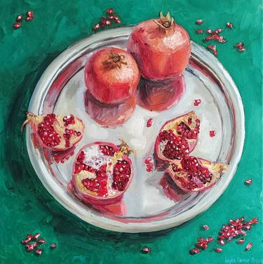 Original Still Life Paintings by Leyla Demir